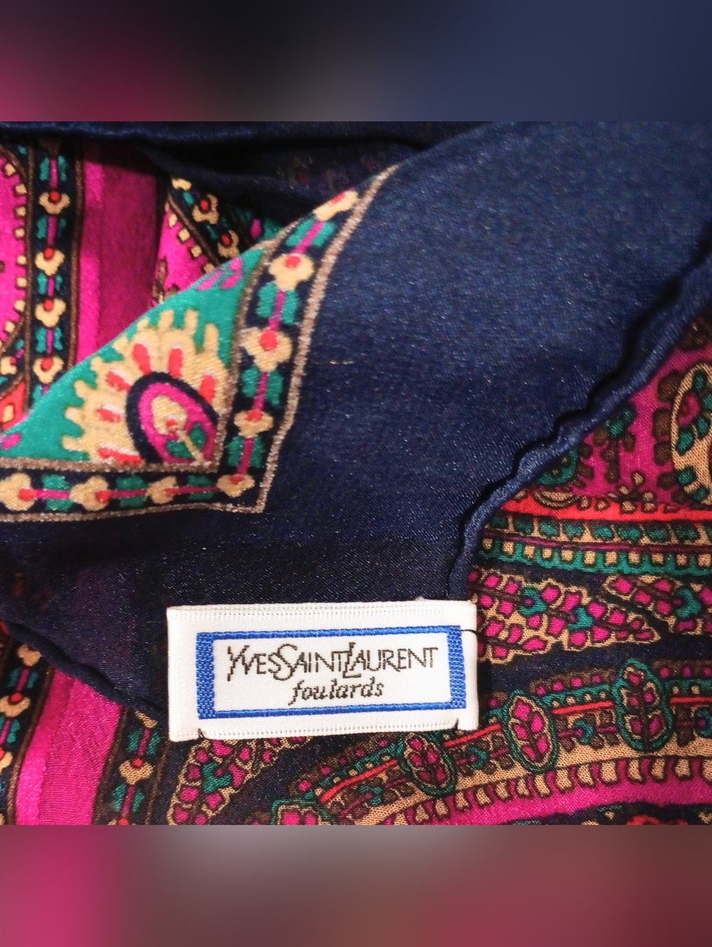 Yves Saint Laurent (YSL) Vintage Scarf W/ COA - Picture 5 of 9